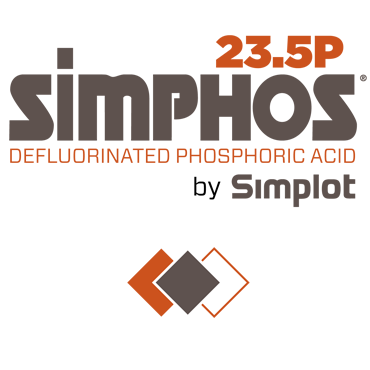 Simplot 的 Simphos 23.5 脱氟磷酸徽标图像。