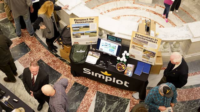 A view from above: the Simplot booth