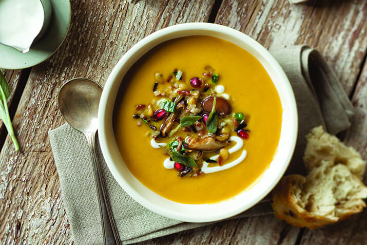 Hearty Grains and Butternut Squash Soup