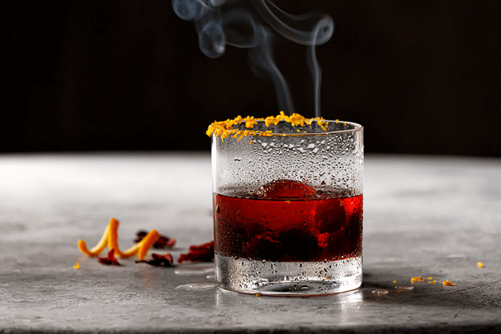 Cherry and Hibiscus Old Fashioned Recipe Image