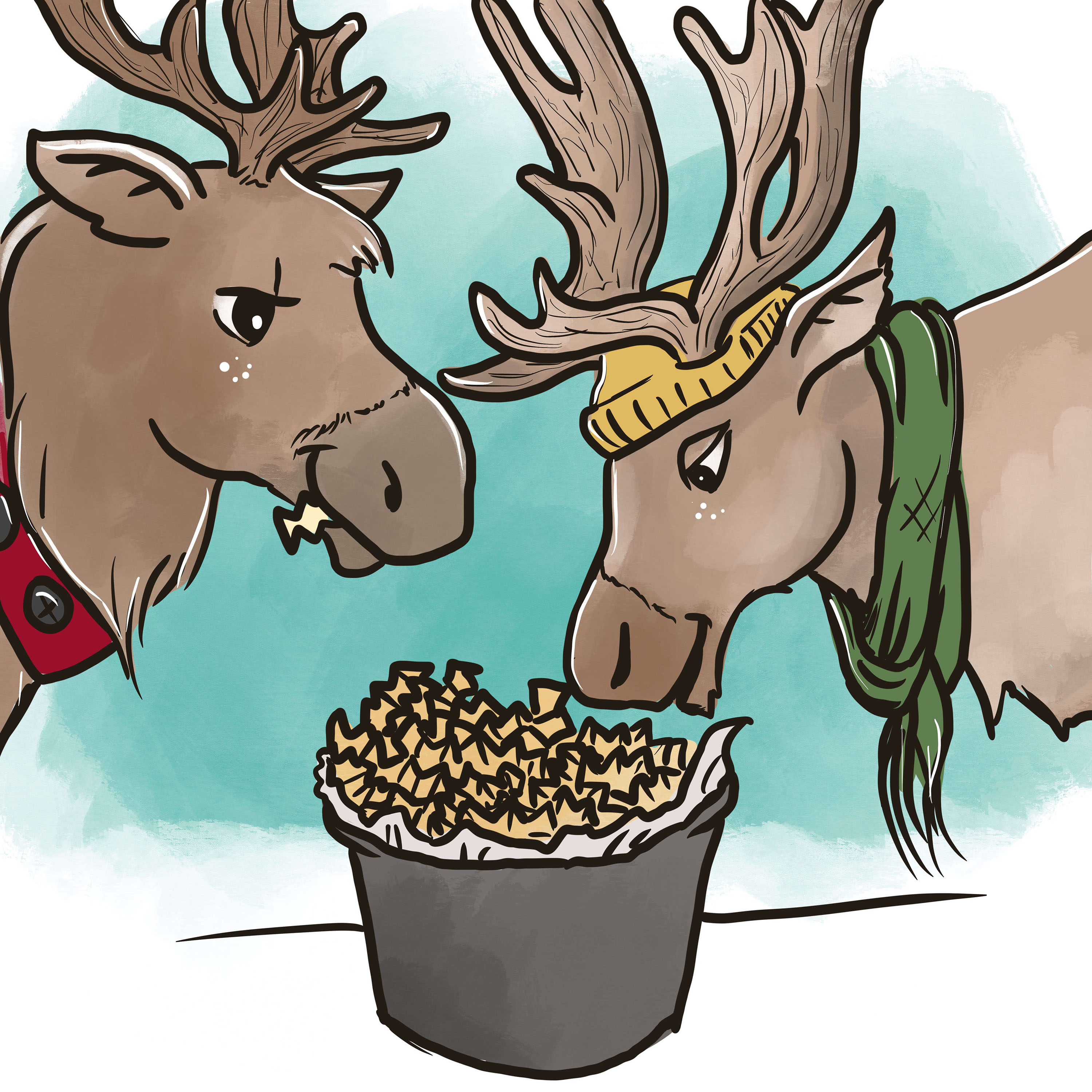 Dasher and Prancer love Simplot Conquest® Delivery+™ Clear Coated Crinkle Cut Fries