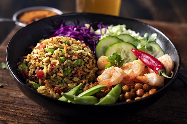 Thai grains bowl featuring Simplot Good Grains™