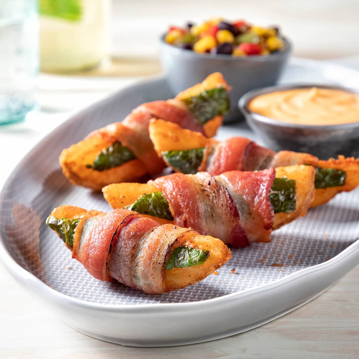 Bacon Wrapped Wedge Fries Recipe