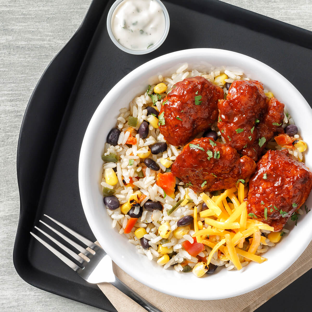 BBQ Wing Rice Bowl Recipe