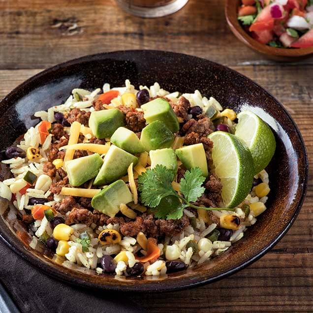 Cilantro lime rice taco bowl recipe