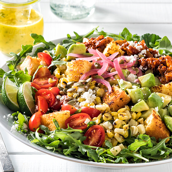 Cornbread & Jack Fruit “Pulled Pork” Salad