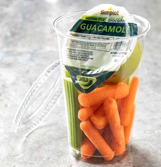 guacamole celery carrots cup_112 copy Recipe