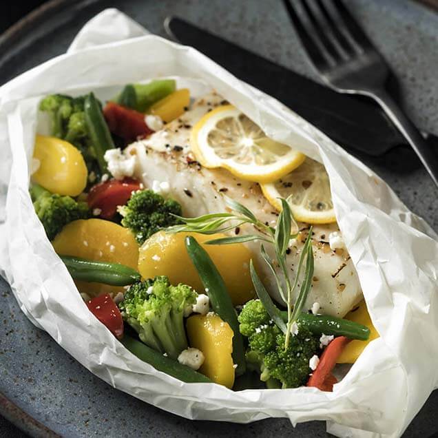 Halibut En Papillote Recipe | Simplot Foods