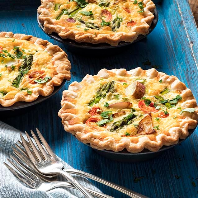 Redskin Potato Asparagus Quiche Recipe