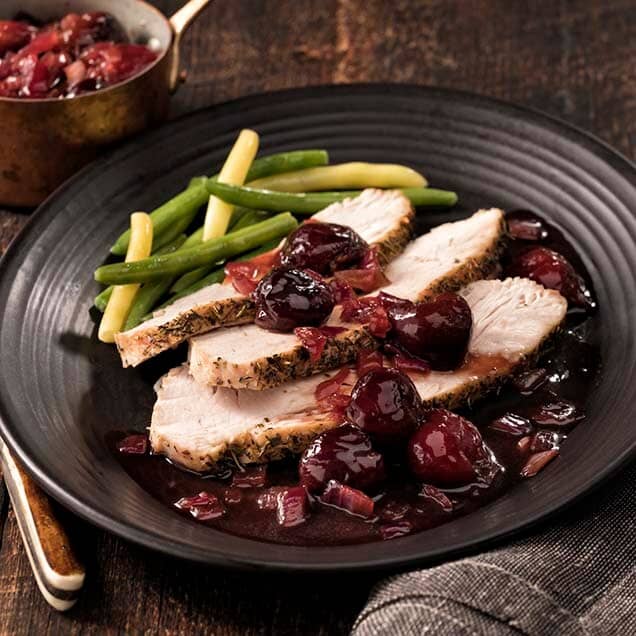 Roast Turkey with Cherries and Chutney Recipe