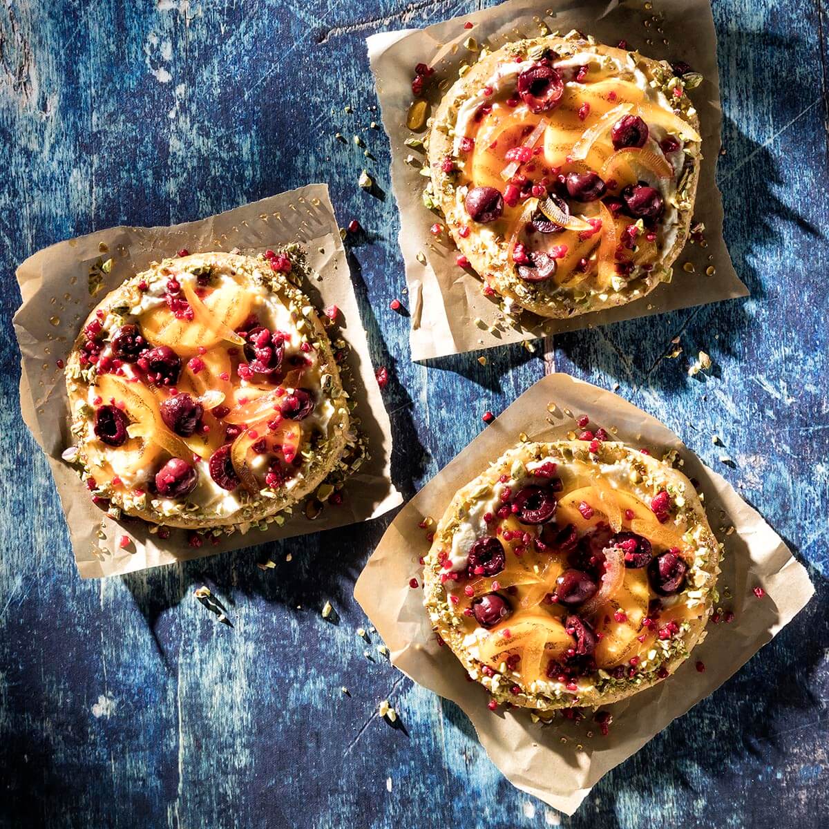 Sweet Cherry Peach Fruit Pizza Recipe