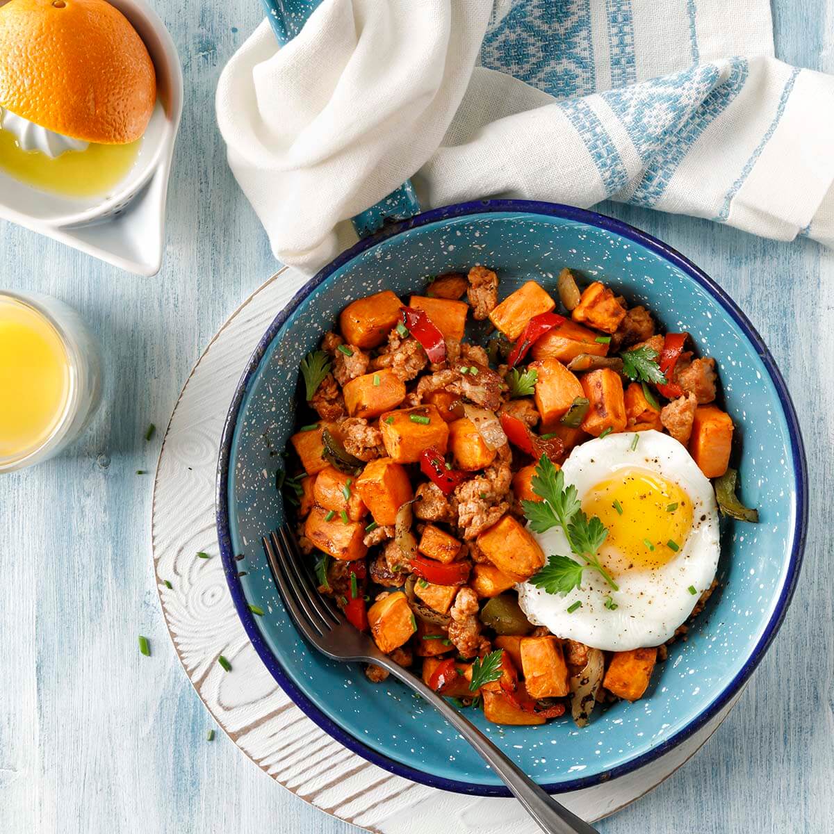 Sweet Potato Hash with Hot Italian Sausage Recipe