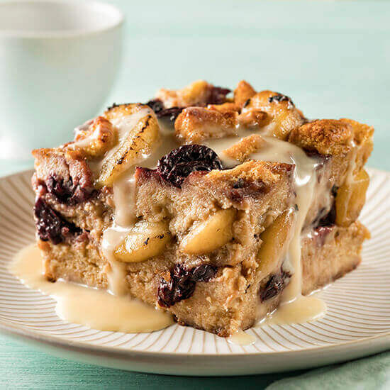 Flame Roasted Fuji Apple Bread Pudding