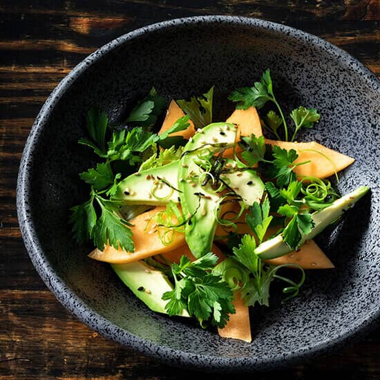Asian Avocado and Cantaloupe Salad