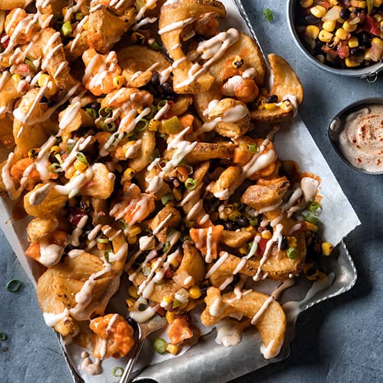 Buffalo Vegetable Loaded Sidewinders Fries Recipe Simplot Foods