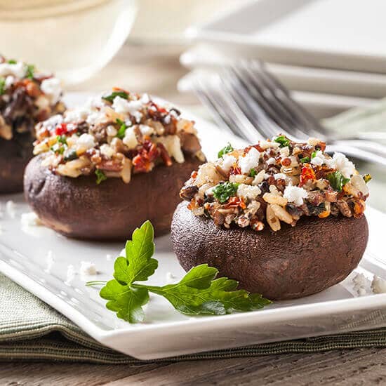 Mediterranean Stuffed Mushrooms