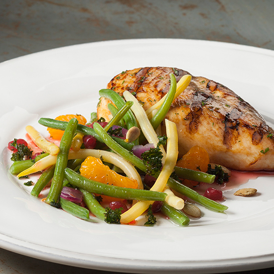 Haricot de Deux with Raspberry Honey Vinaigrette