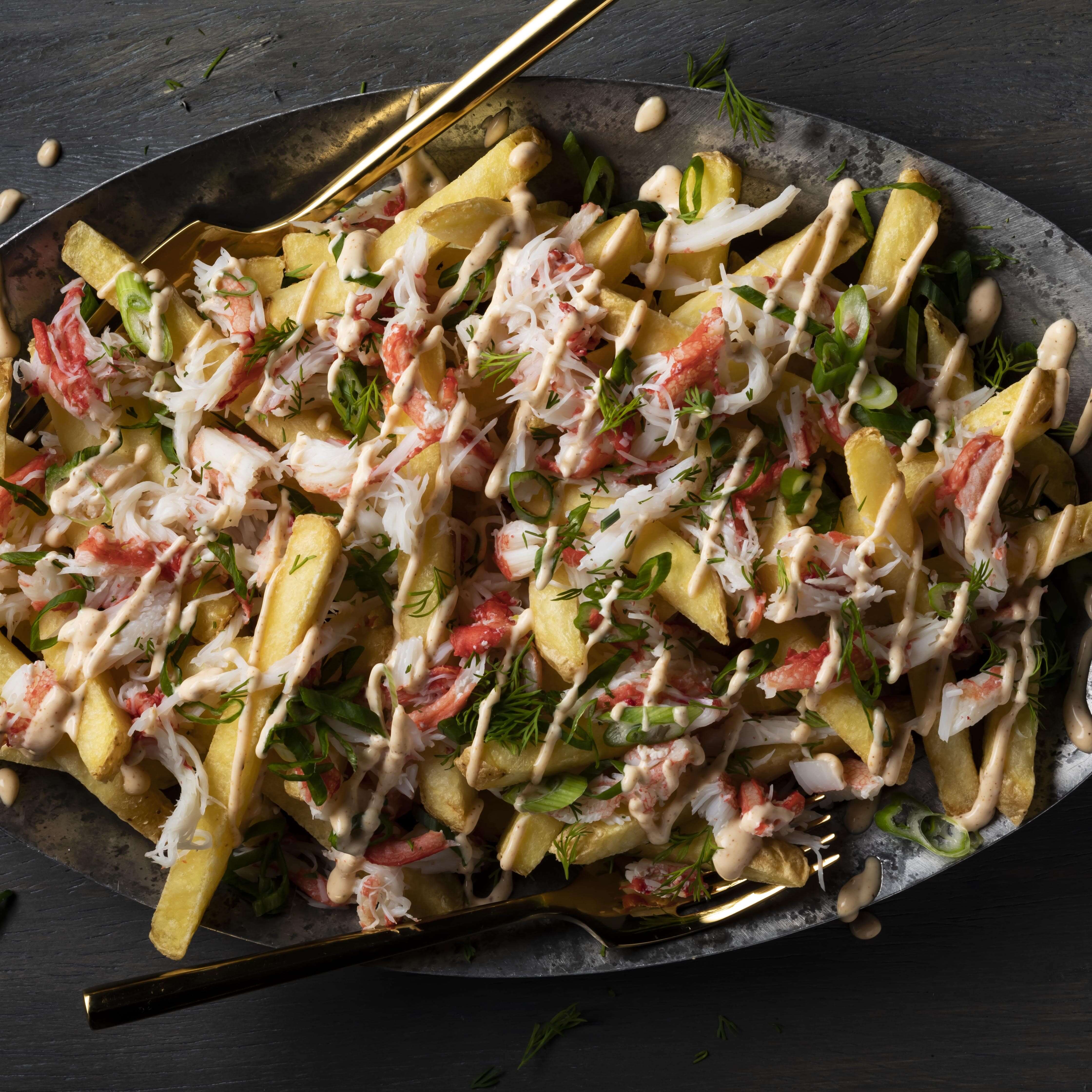 Loaded Fries with Crab and Smoked Paprika Aioli Recipe Simplot Foods