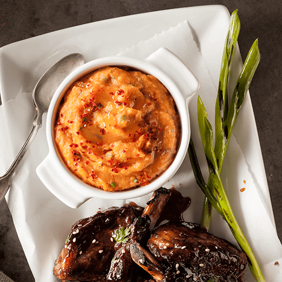 Sweet Spicy Roasted Sweet Potato Mashed