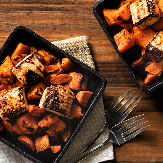 Roasted Sweet Potatoes with Charred Churro Marshmallows