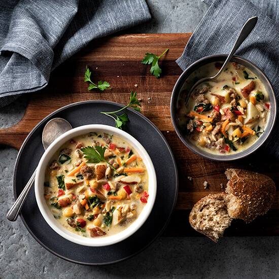 Multi Grain Orzo Garbanzo Kale Tuscan Soup