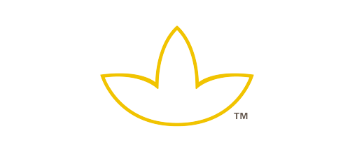 Simplot Gold Outline Leaf Logo