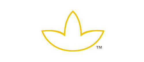 Simplot Gold Outline Leaf Logo