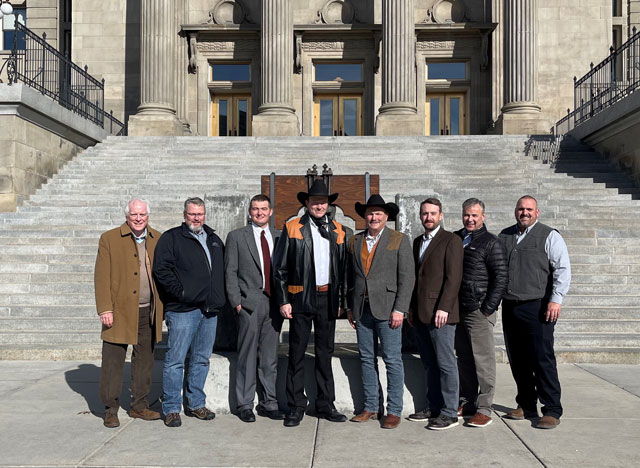 2022 Idaho Governor's Award - Group in front of Idaho Capitol
