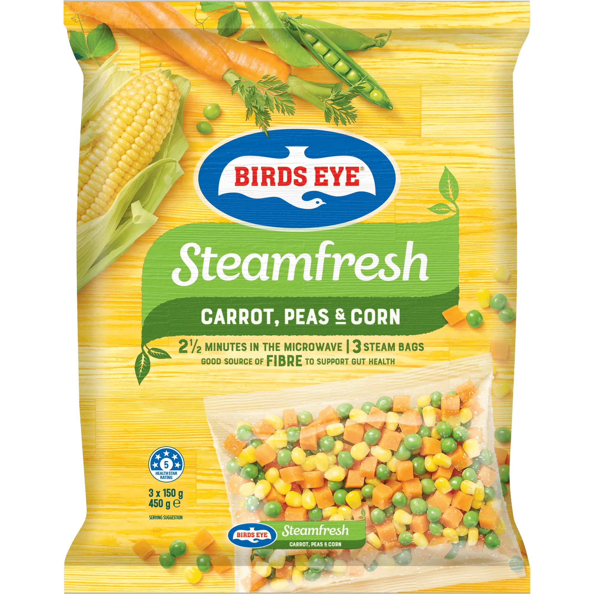 43133 BE SF 40% Oz Grown Carrot, Peas & Corn 450g