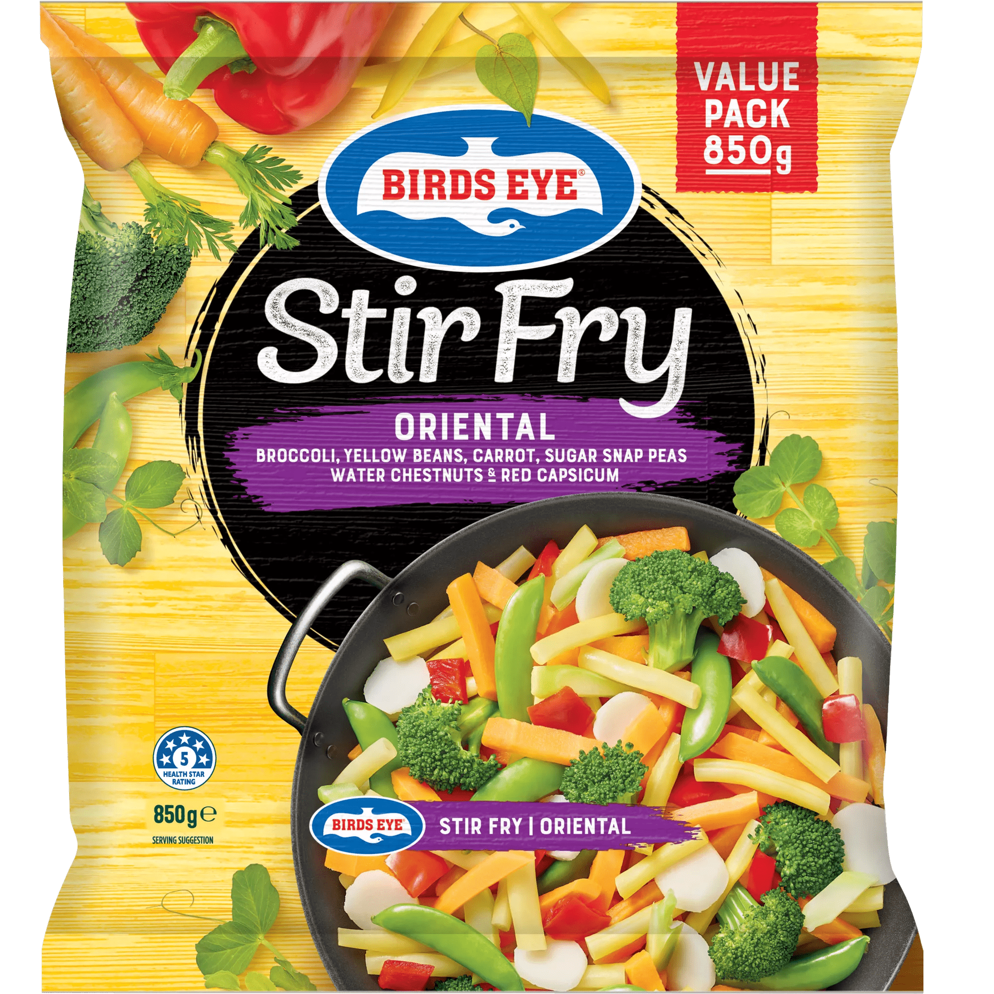 Birds Eye Oriental Stir Fry Frozen Vegetable Value Pack 850g | Birdseye