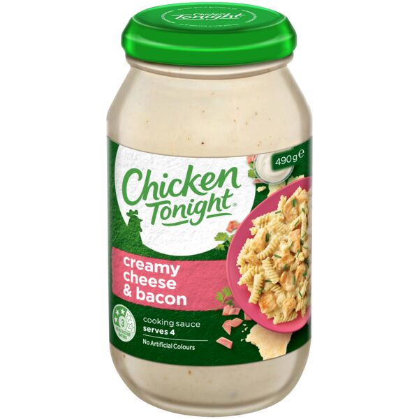 Chicken Tonight Creamy Cheese and Bacon Cooking Sauce 490g