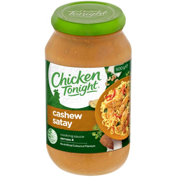 Chicken Tonight Cashew Satay Cooking Sauce 500g