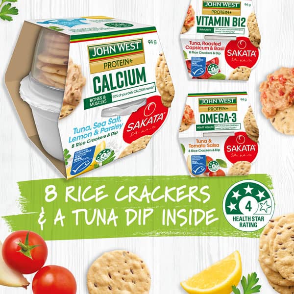 8 Rice Crackers and Tuna Dip