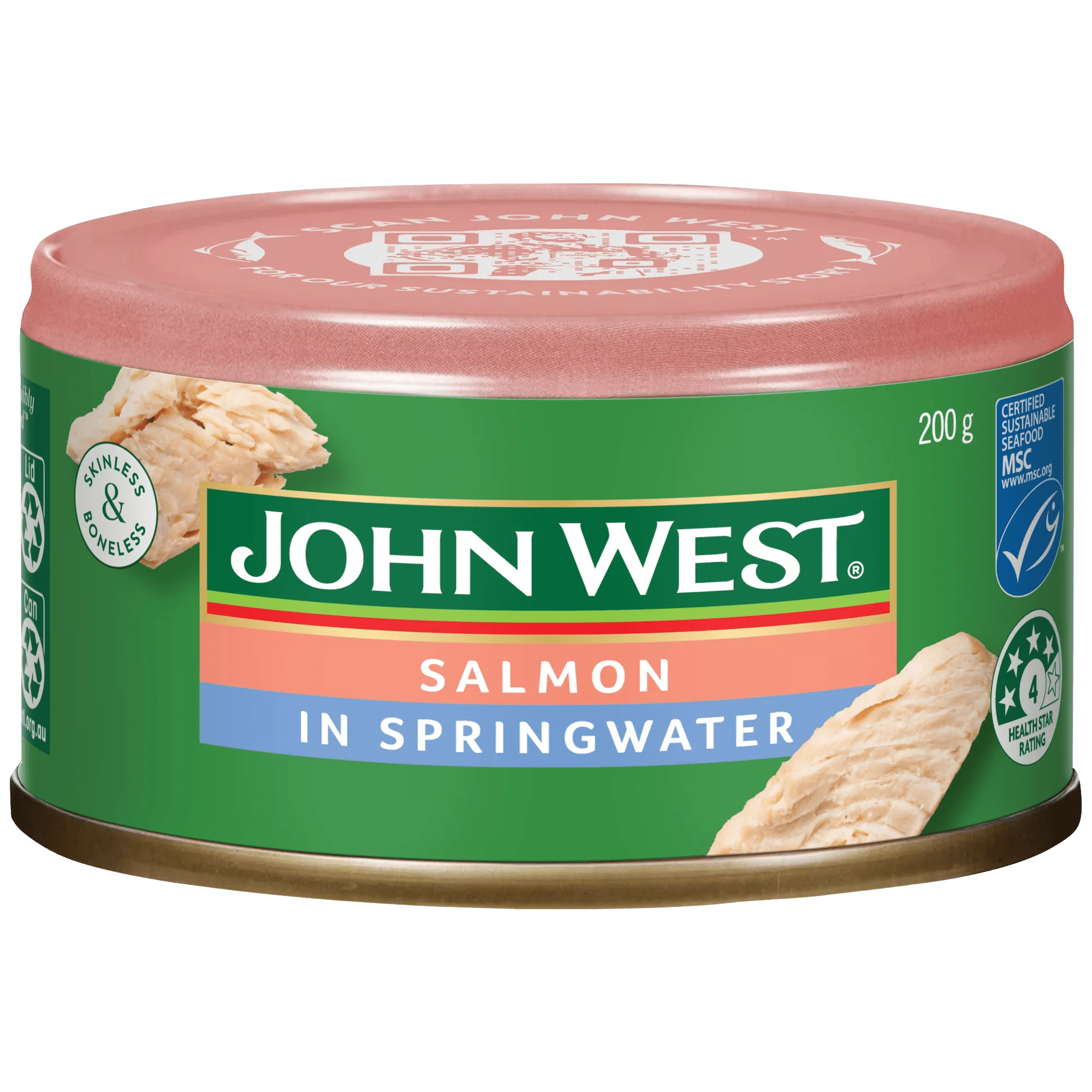John West Skinless & Boneless Salmon in Springwater 200g