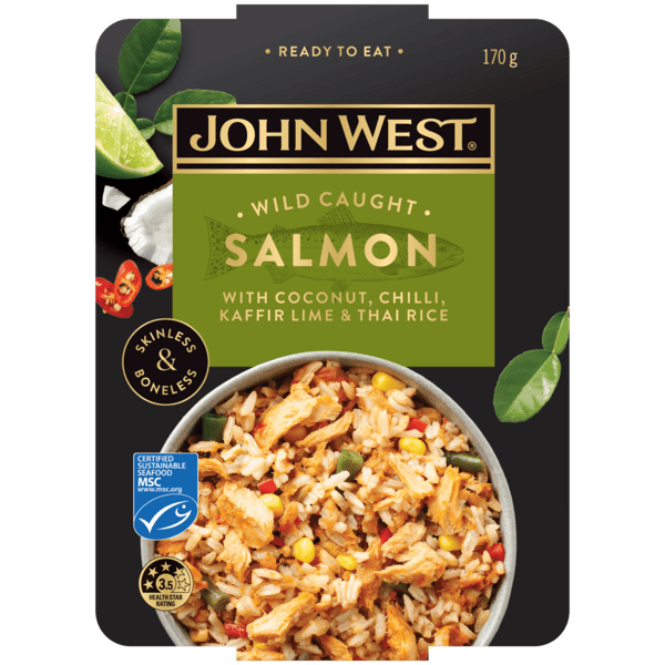 John West Wild Caught Salmon - Coconut Chilli & Lime with Rice