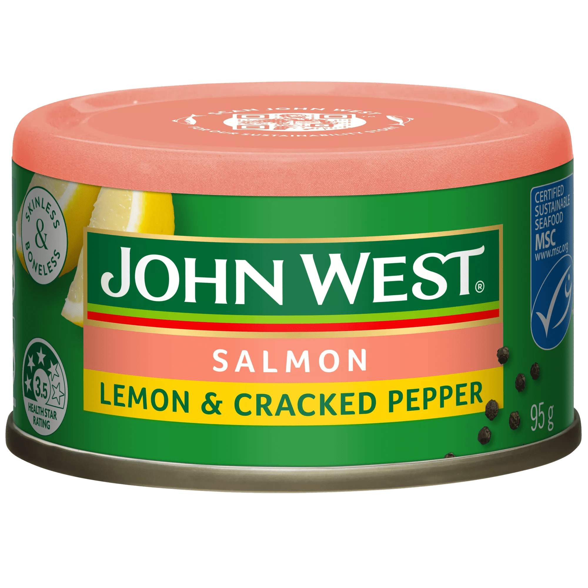 John West Salmon Tempters Lemon & Cracked Pepper 12x95g