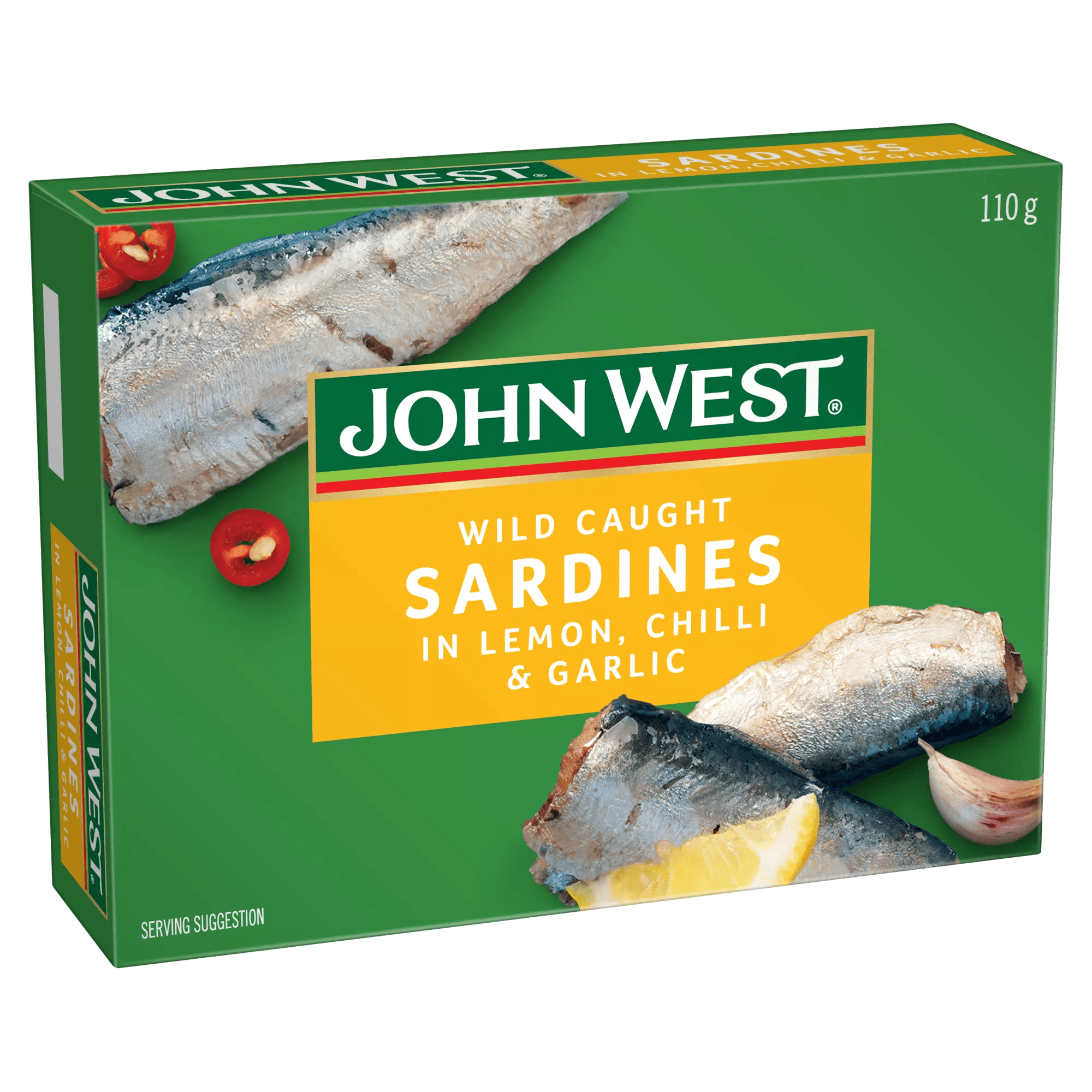 JW Sardines Lemon Garlic Chilli 20x110g                         