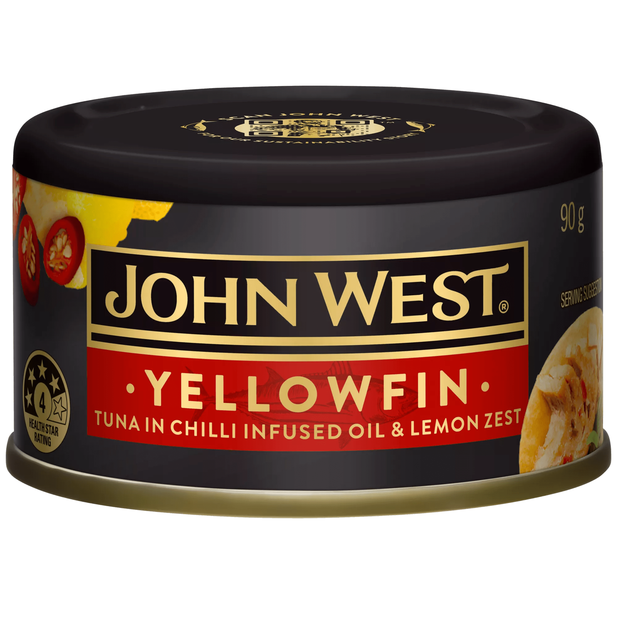 John West Yellowfin Tuna Chilli & Lemon 12x90g                 
