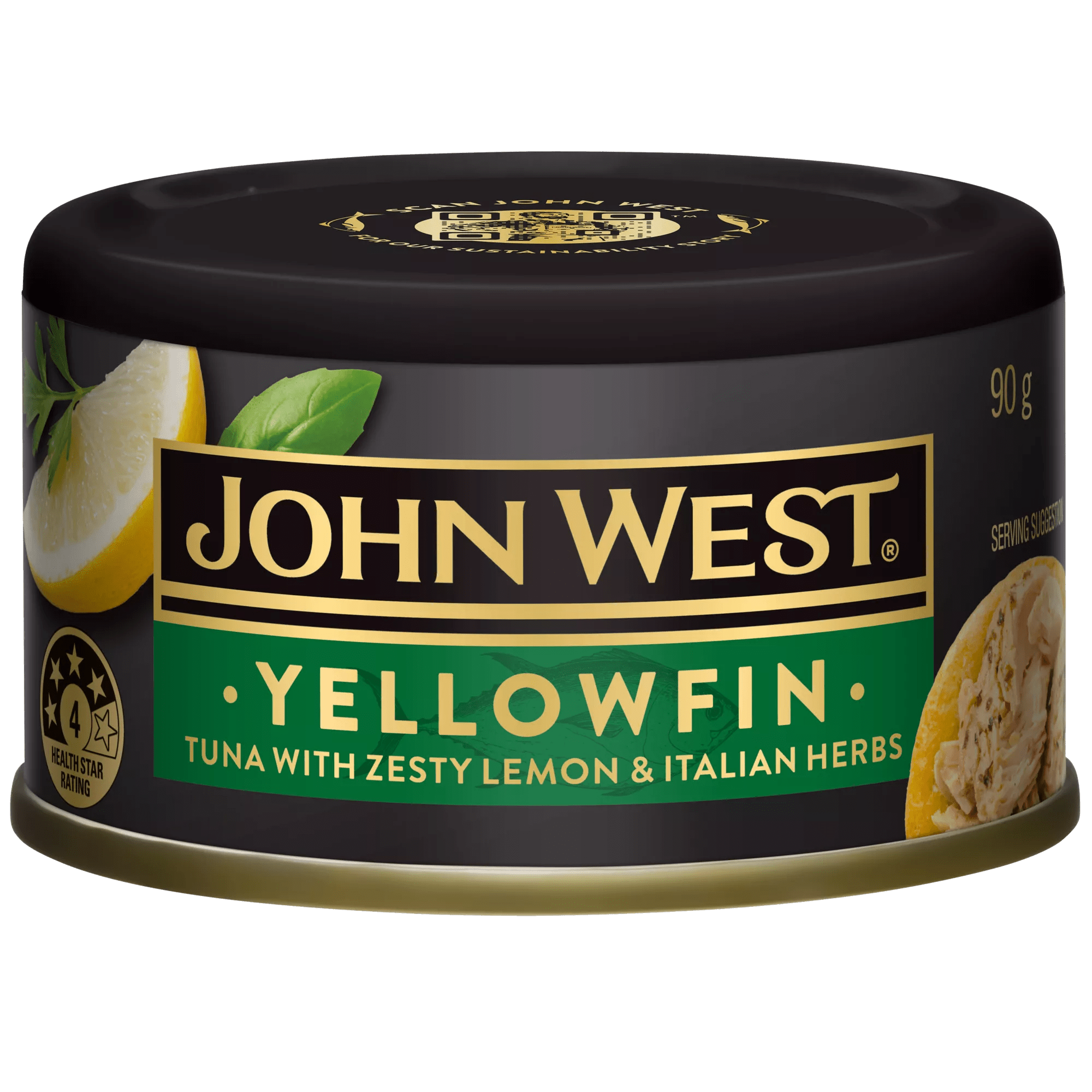 John West Yellowfin Tuna Lemon & Italian Herbs 12x90g                