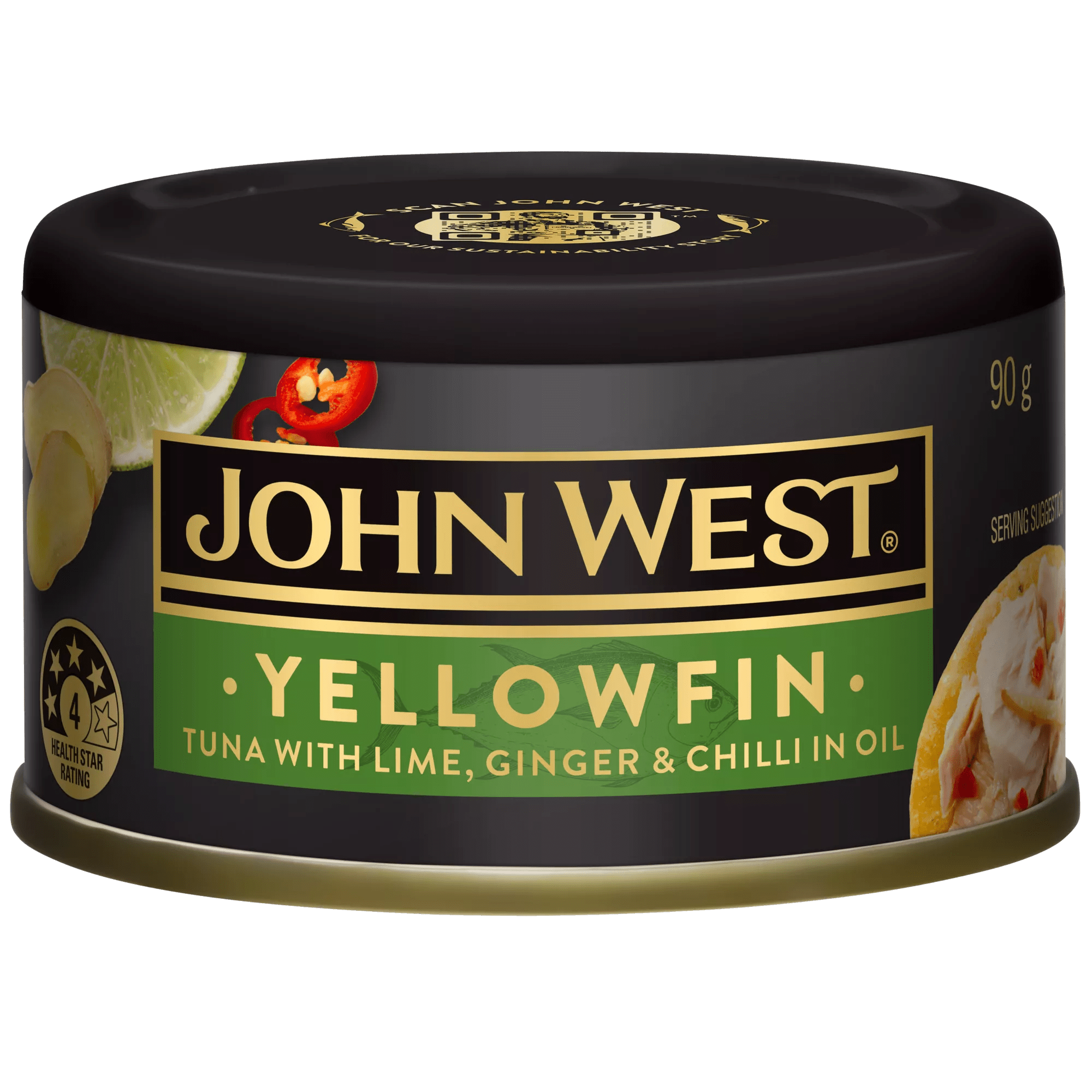 John West Yellowfin Tuna Lime & Ginger12x90g                 