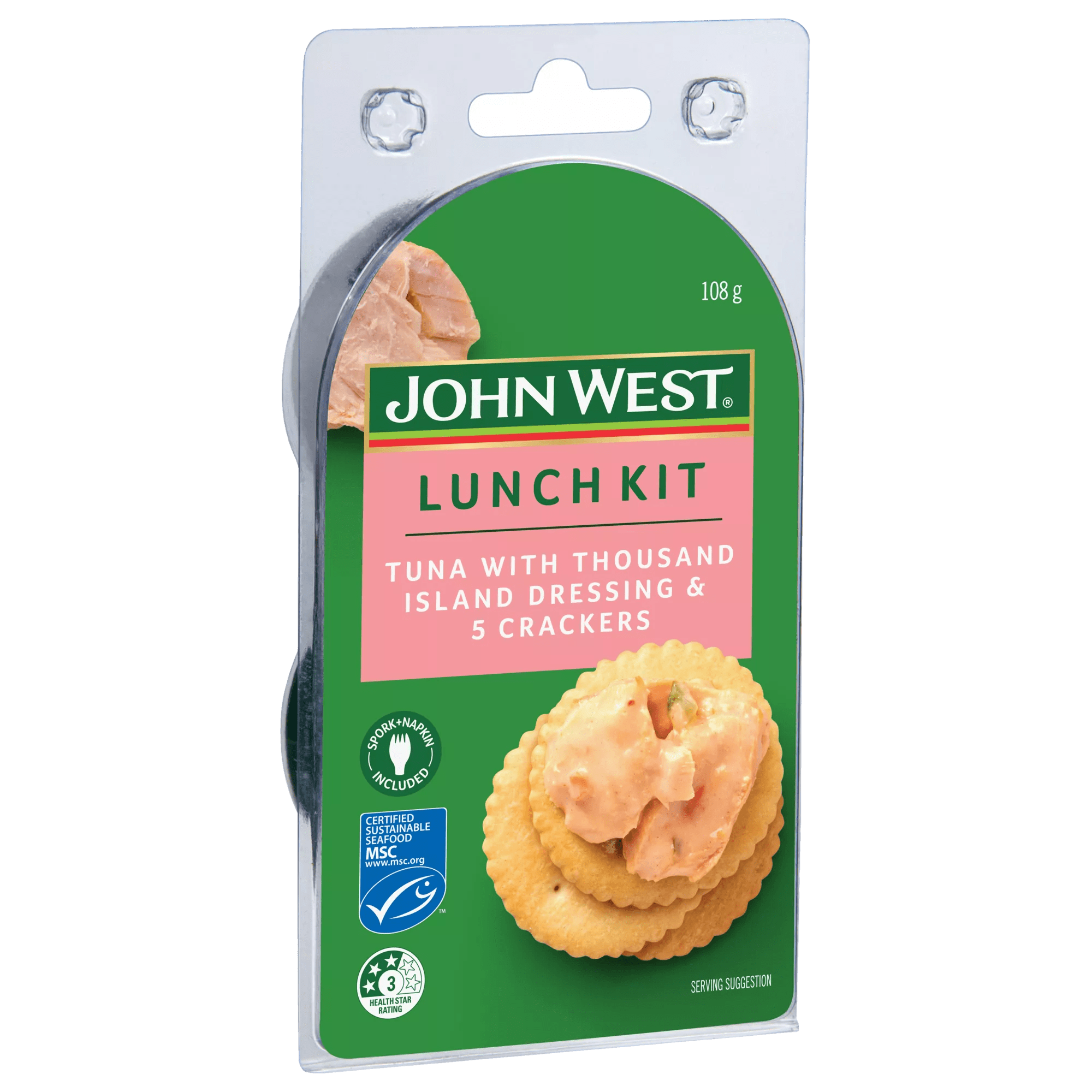 John West Lunch Kit Tuna in Thousand Island Dressing 108g