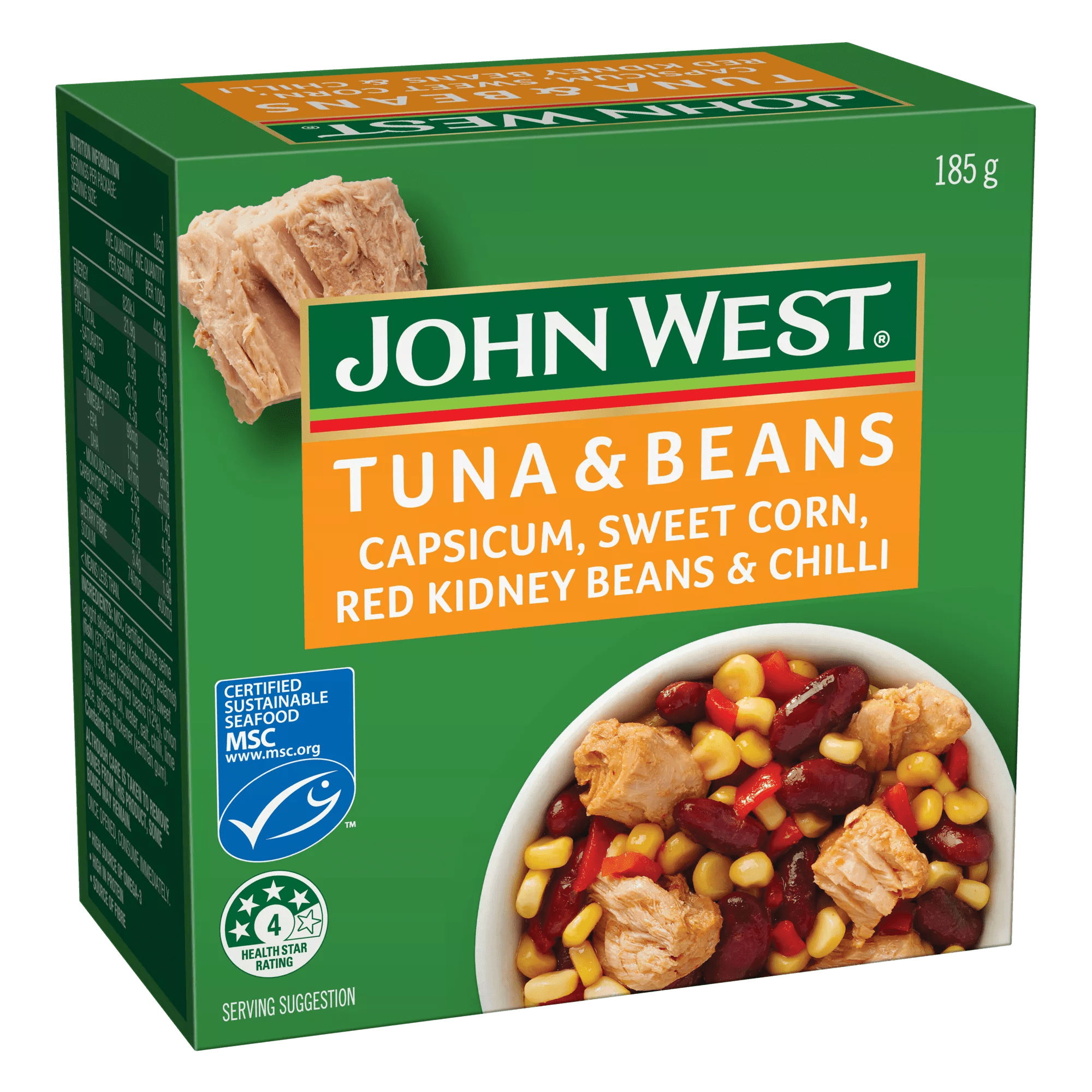 John West Tuna & Beans Capsicum Corn Chilli 7x185g