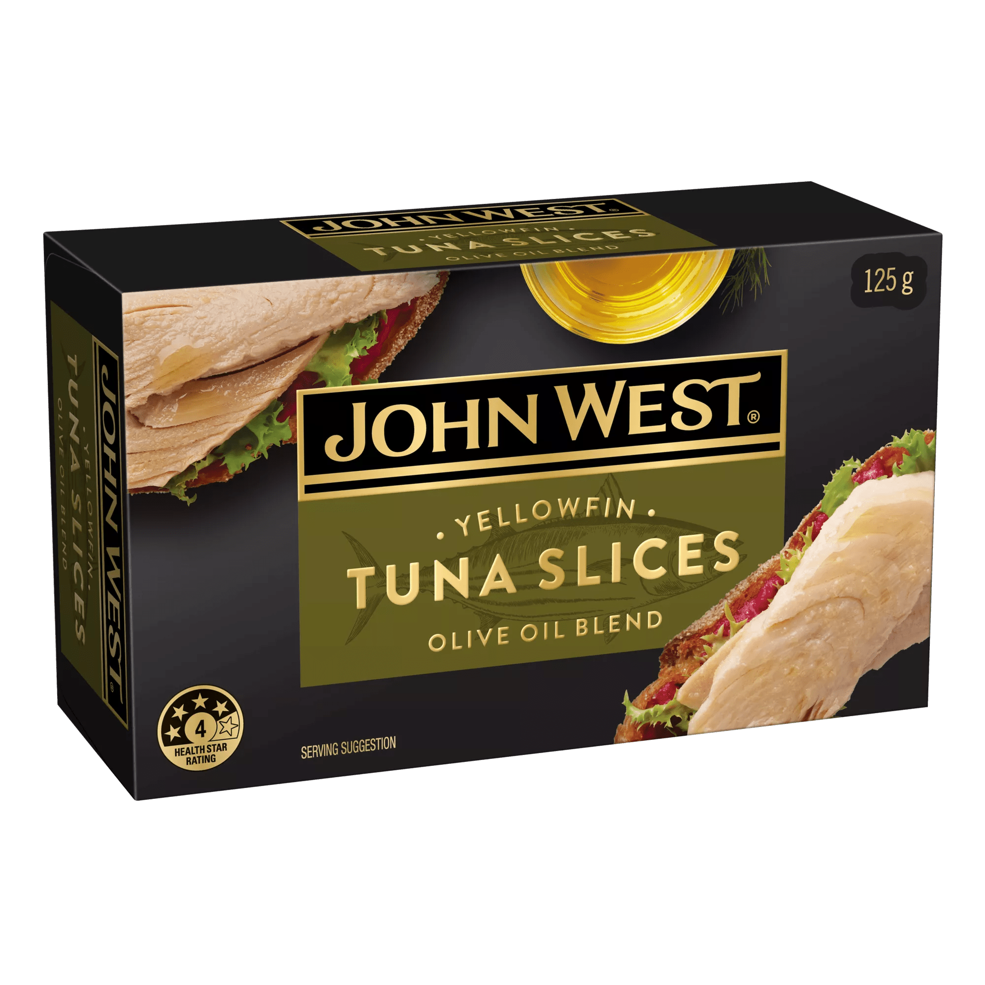 JW Yellowfin Tuna Slices Olive Oil Blend 12x125g                