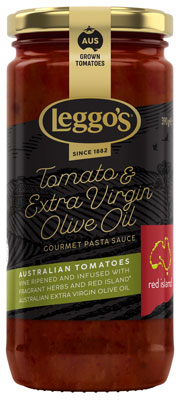Leggo's Tomato & Extra Virgin Olive Oil Gourmet Pasta Sauce 390g