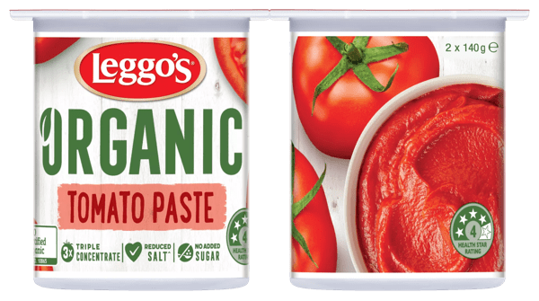 Leggo's Organic Tomato Paste 2x140g | Leggo's