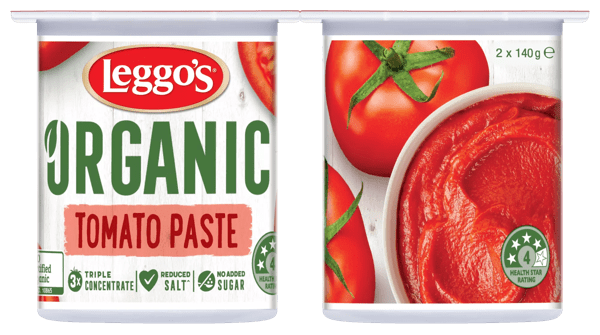Leggo's Organic Tomato Paste 2x140g