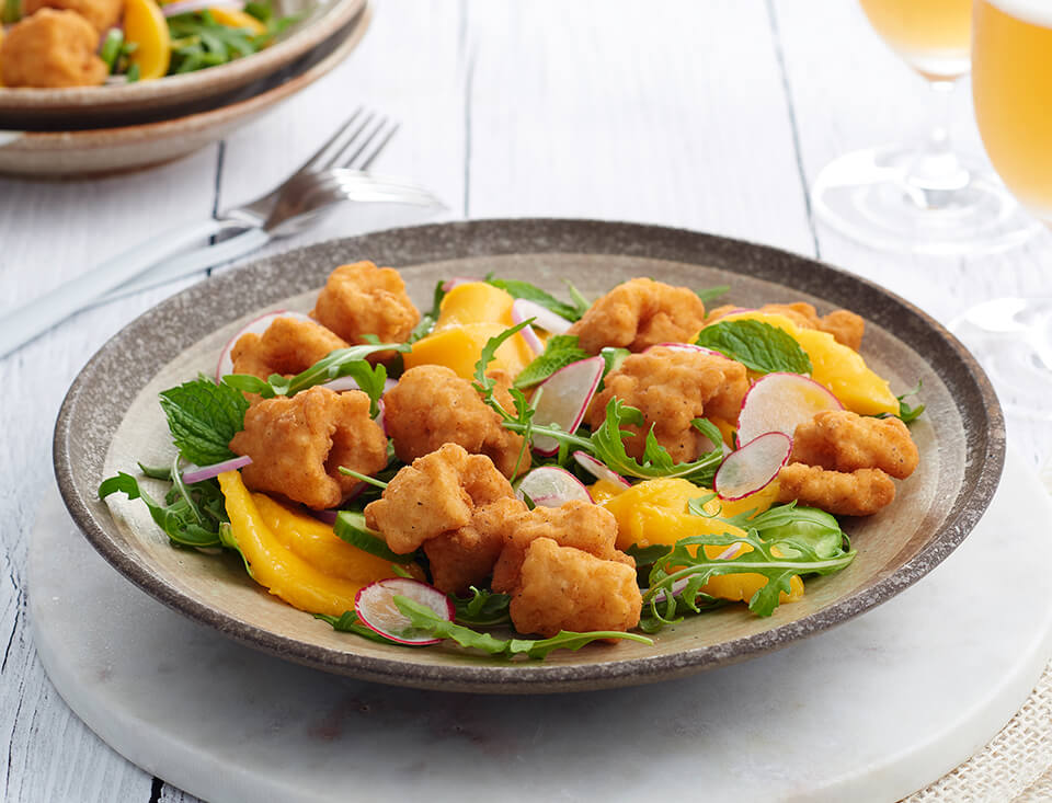 Salt and Pepper Squid with Tropical Mango-Salad