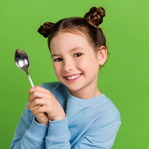 Kid with spoon