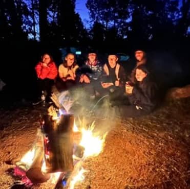 1st Echuca Scouts around a fire